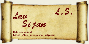 Lav Šijan vizit kartica
